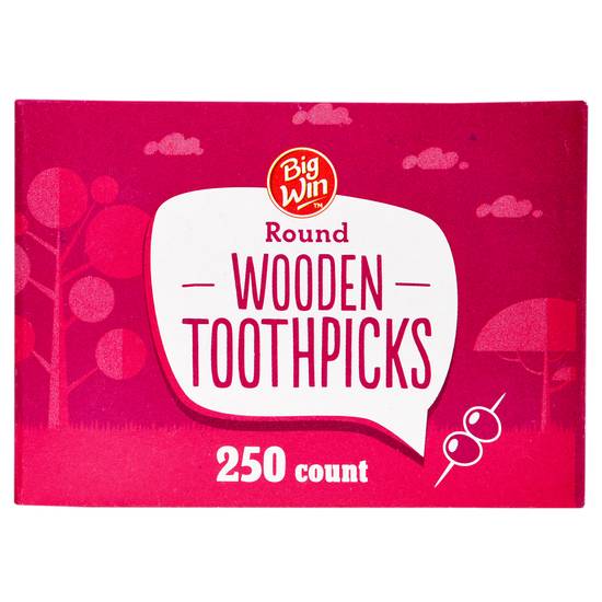 Big Win Round Wooden Toothpicks (250 ct)