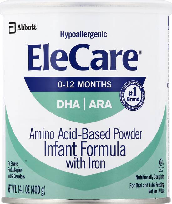 Elecare Amino Acid-Based Infant Formula With Iron (14.1 oz)