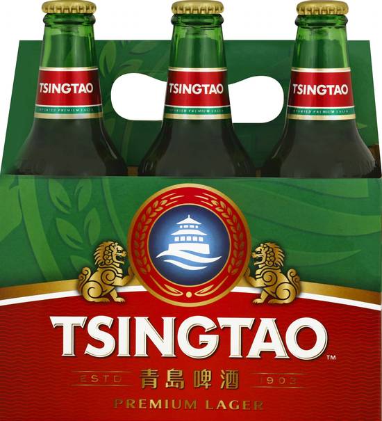 Tsingtao Premium Lager Beer (6 pack, 12 fl oz)