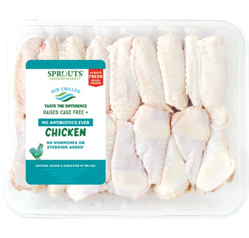 Sprouts Farmers Market Chicken Party Wings Value Pack No Antibiotics Ever (Avg. 3lb)
