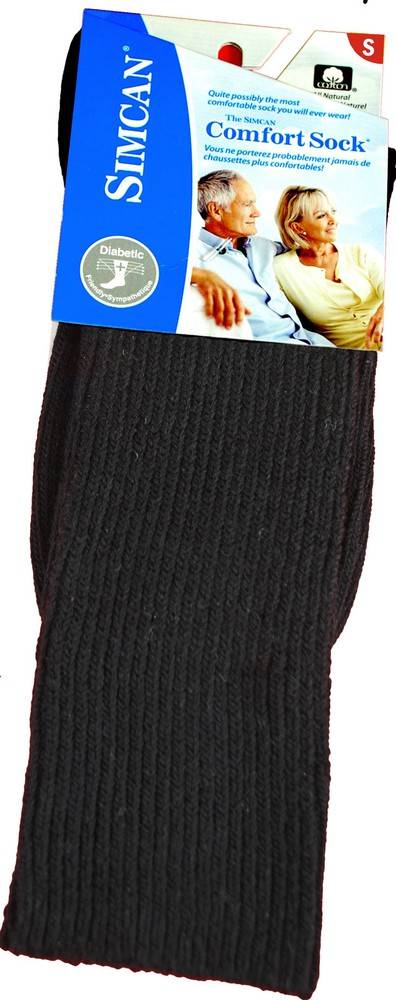 Simcan Comfort Mid Calf Socks Small Black (1.0 pr)