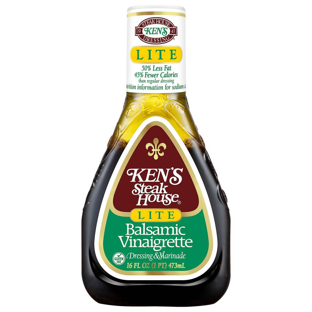 Ken's Steak House Lite Balsamic Vinaigrette Dressing & Marinade (16 fl oz)