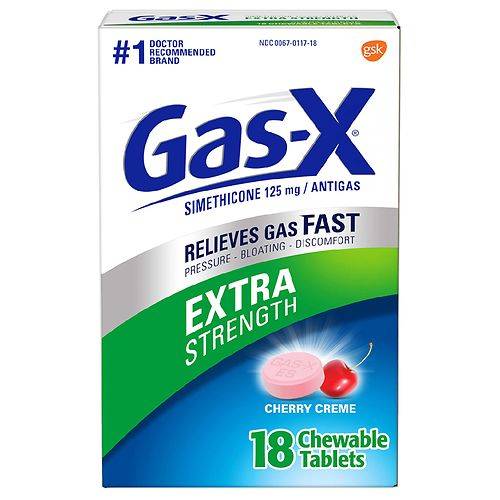 Gas-X Gas Relief Chewable Extra Strength Tablets Cherry Creme - 18.0 ea
