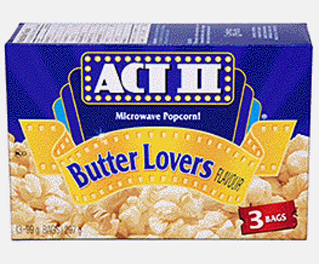 Act II Microwave Popcorn, Butter Lovers (3 x 78 g)