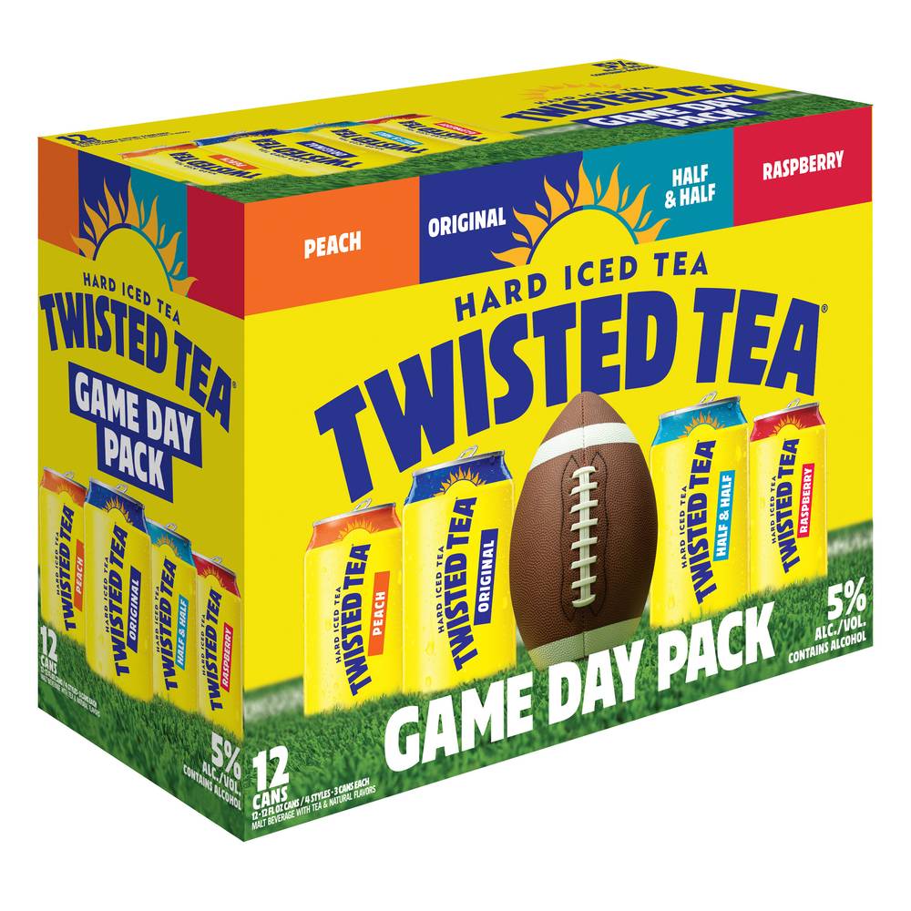 Twisted Tea Hard Iced Tea Game Variety Party pack (12 fl oz, 12 ct)