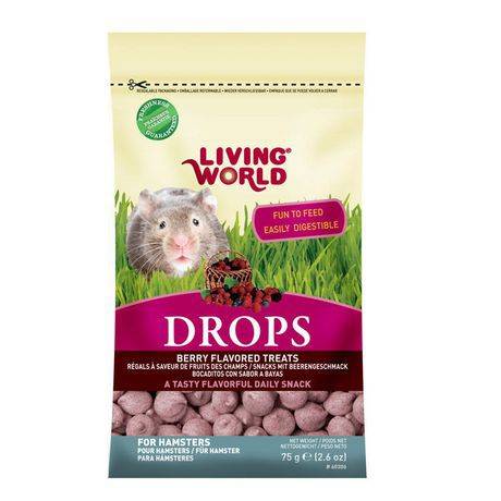 Living World Hamster Drops, Field Berry (75 g (2.6 oz))