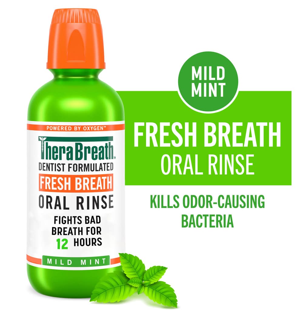 TheraBreath Fresh Breath Mild Mint Oral Rinse (16 fl oz)