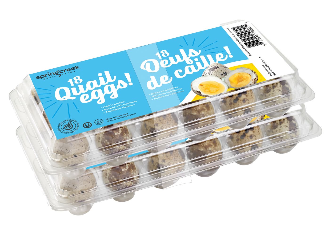 Springcreek Quail Farms - Œufs De Caille, 2 × 18-Unités / Springcreek Quail Farms Quail Eggs, 2 × 18-Count