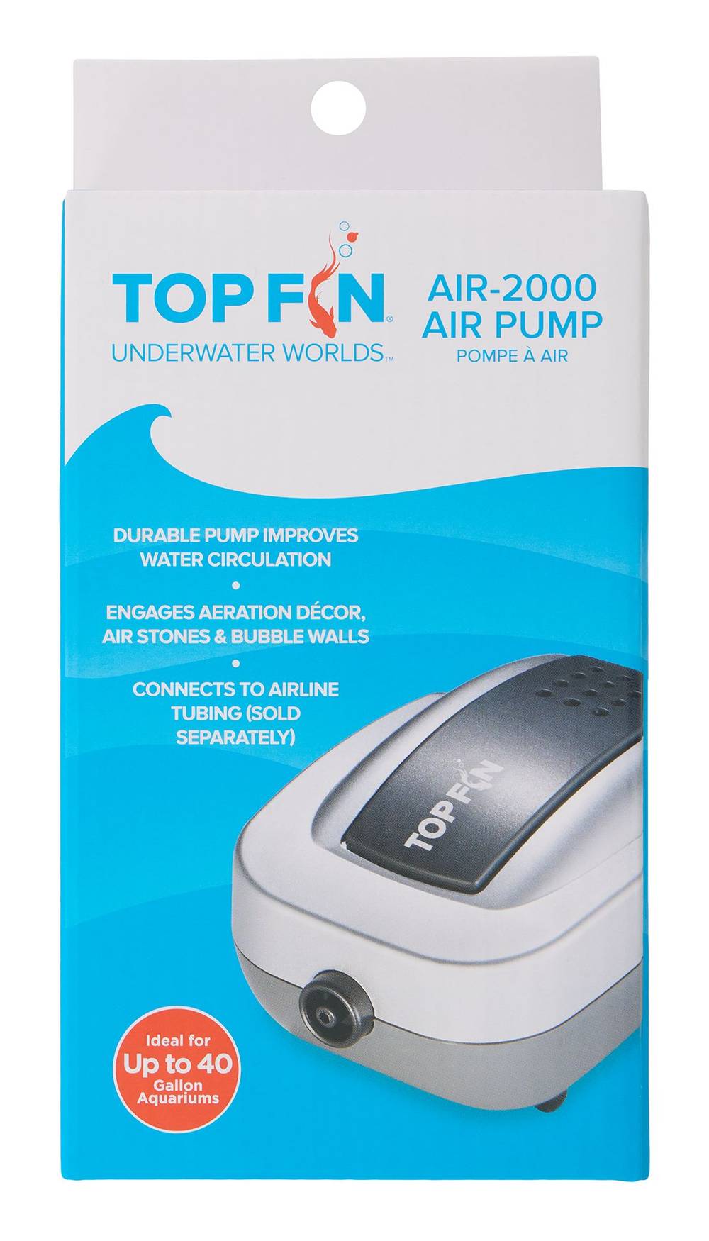 Top Fin® Aquarium Air Pump (Color: Assorted, Size: 40 Gal)