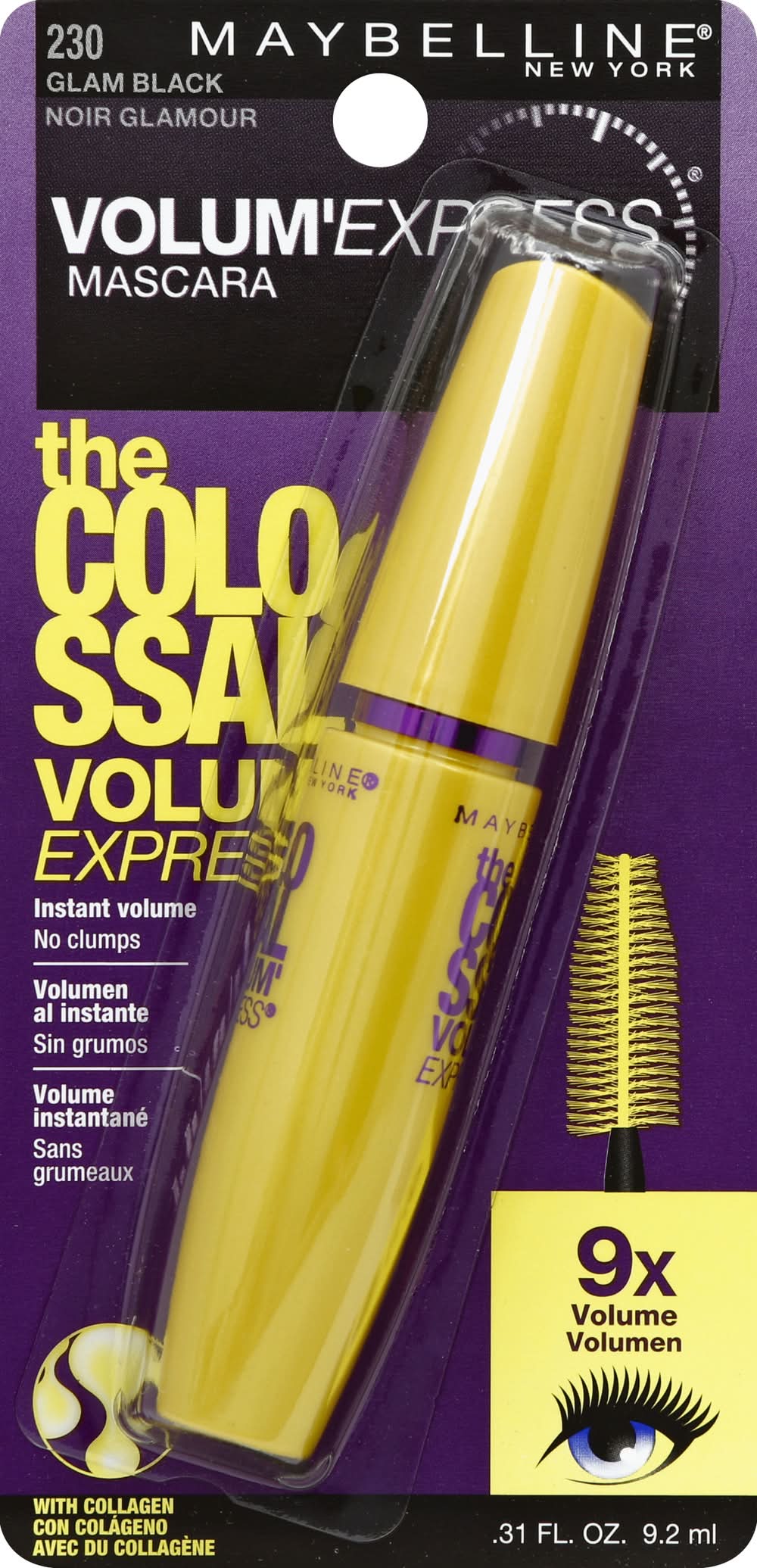 Maybelline The Colossal Mascara, Glam Black 230 (0.31 fl oz)