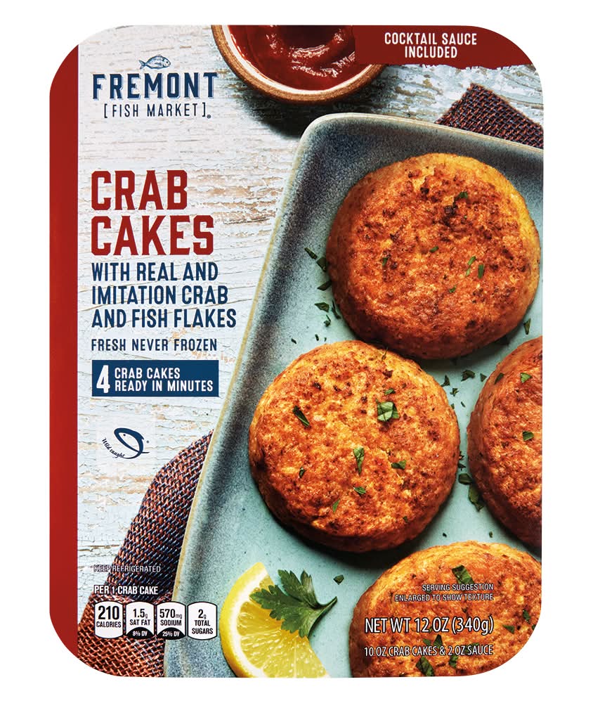 Fremont Fish Market Chilled Crab Cakes (12 oz, 4 ct)