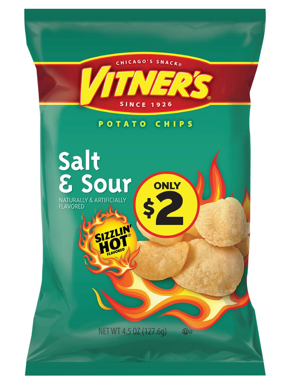 Vitner's Sizzlin' Salt & Sour Potato Chip (4.5 oz)