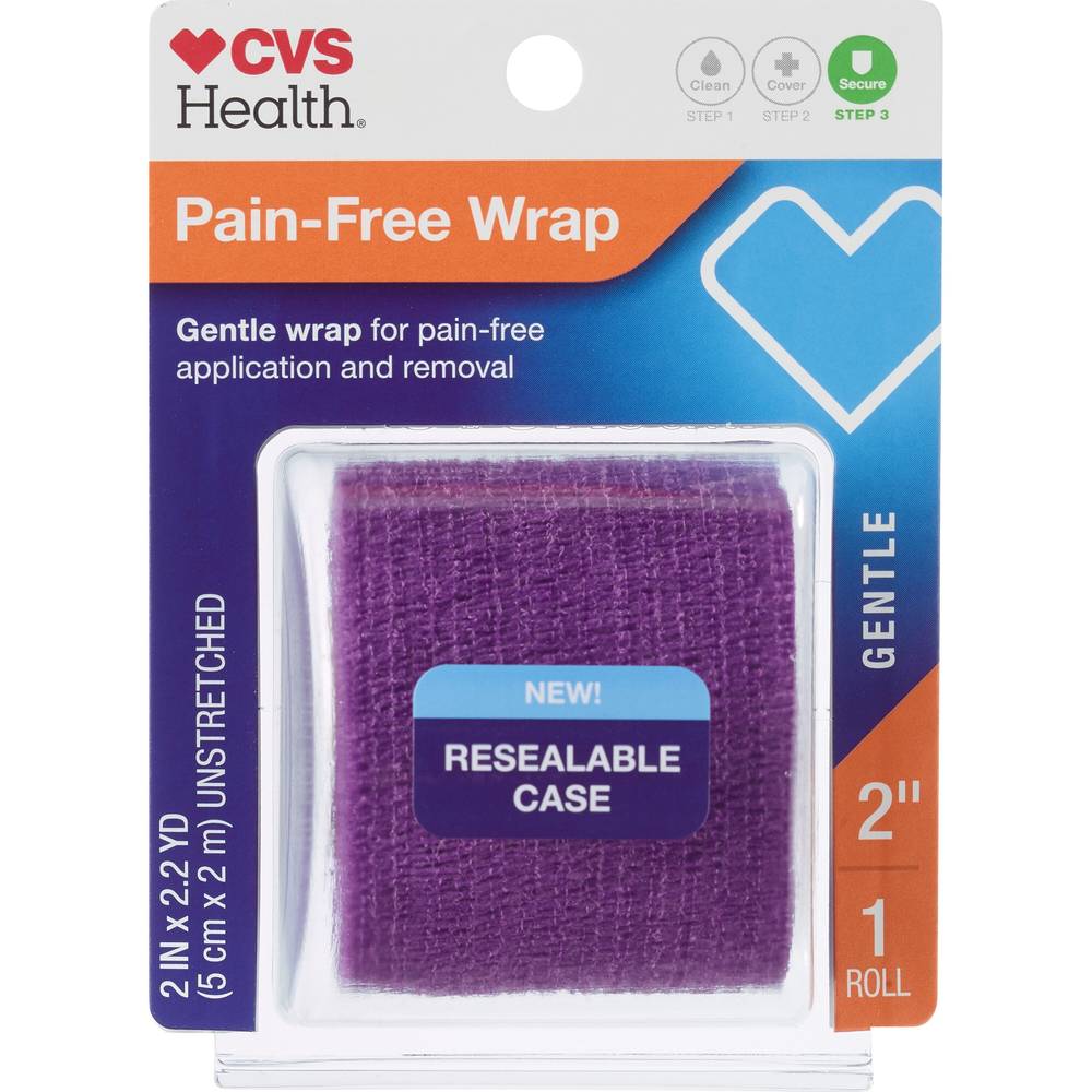 Cvs Health Pain-Free Gentle Wrap, Purple, 1 Ct