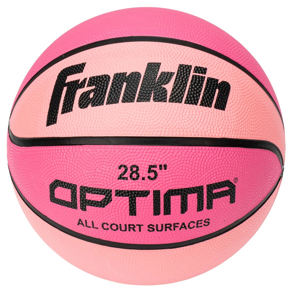 Franklin Sports Optima Rubber Basketball, 28.5 in, Pink