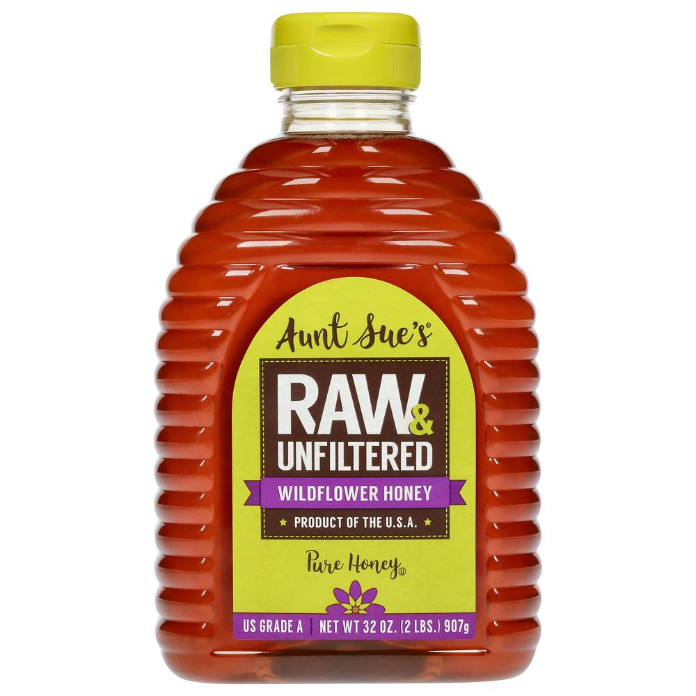 Aunt Sue's Raw & Unfiltered Wildflower Honey (2 lbs)