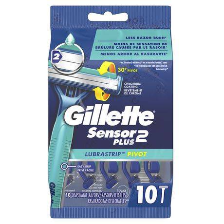 Gillette Sensor Plus 2 Lubrastrip Razors (10 units)