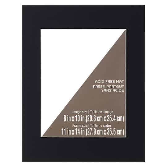 Studio Décor Picture Frame Mat, 11" X 14" - 8" X 10" , Black