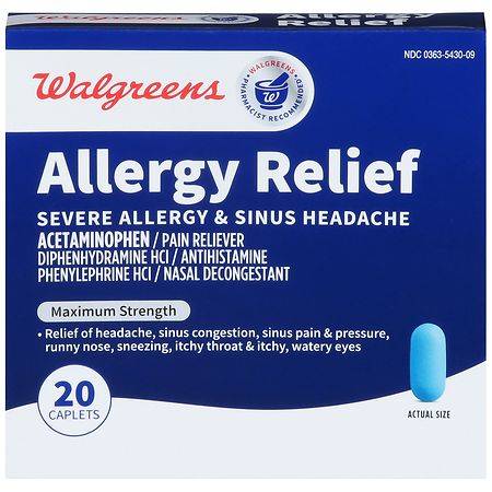 Walgreens Wal-Dryl Severe Allergy & Sinus Headache Caplets