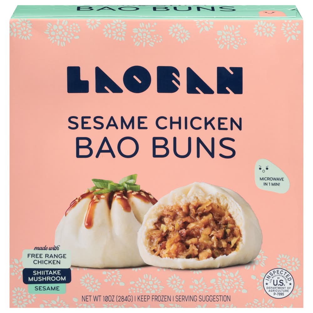 Laoban Bao Buns, Sesame Chicken (10 oz)