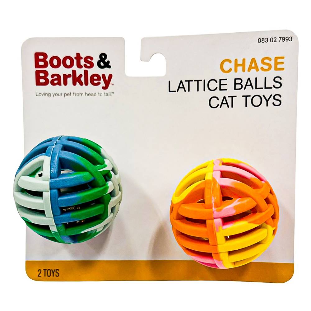 Boots & Barkley Rubber Lattice Tie Dye Cat Toy Balls (2 ct)