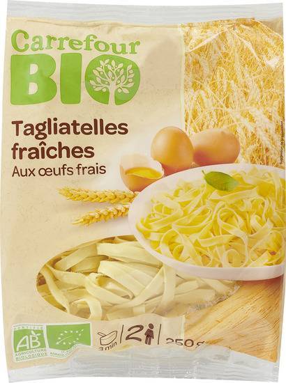 Carrefour Bio - Pâtes tagliatelles fraîches aux œufs