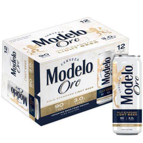 Modelo Oro Light Beer 12pack 12oz Can