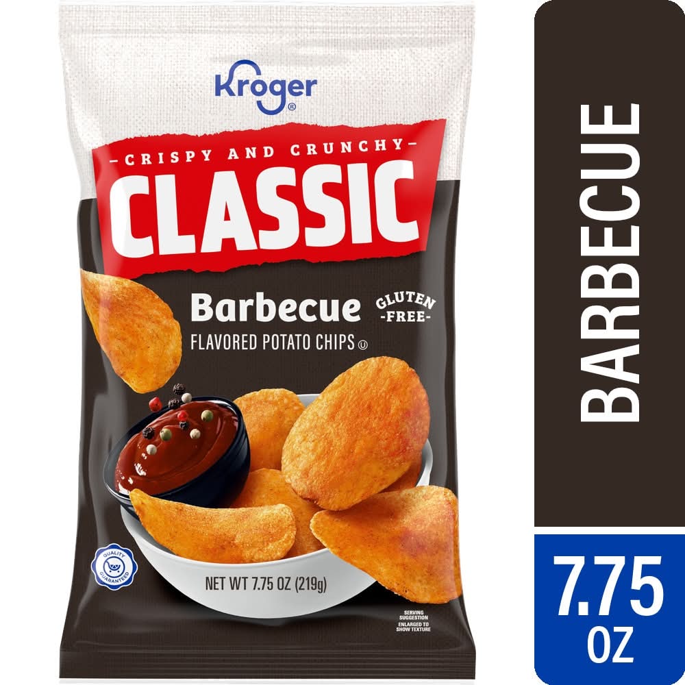 Kroger Crispy & Crunchy Classic Gluten Free Potato Chips, Barbecue (7.75 oz)