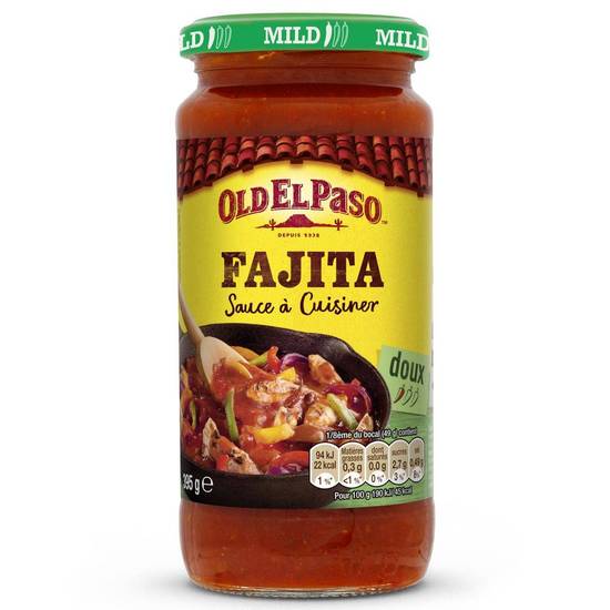 OLD EL PASO Sauce à cuisiner pour fajita - doux en bocal 395g