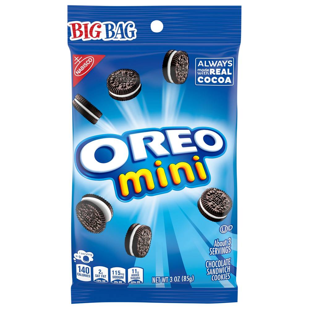 Oreo Big Bag Mini Chocolate Sandwich Cookies (3 oz)