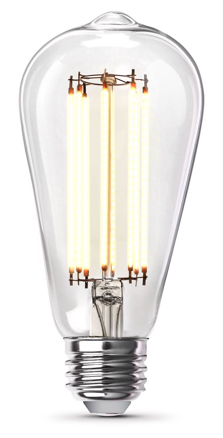 Feit Electric St19 E26 (Medium) Filament Led Bulb Soft White 100 Watt Equivalence 2 Pk