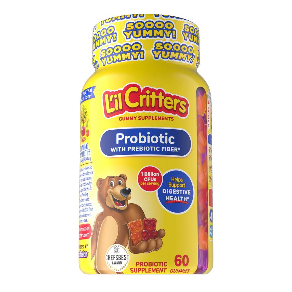 L'il Critters Probiotic Supplement Gummies For Kids (4.8 oz)