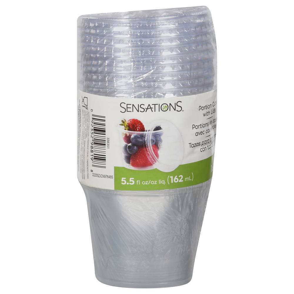 Sensations Portion Cups With Lids