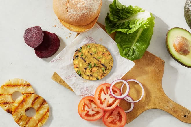 Build Your Own Pea & Lentil Burger