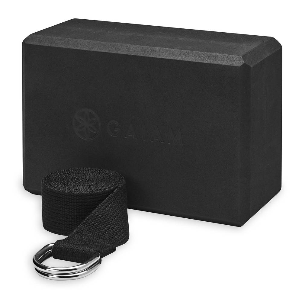 Gaiam Block Strap Combo- Black