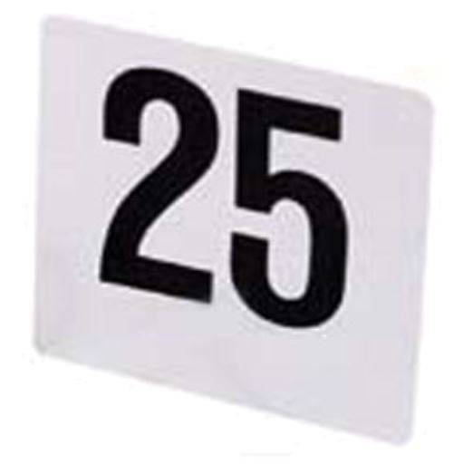 Table Number Set, Square, Plastic, 4x4, numbers 1-25 (1 Unit per Case)