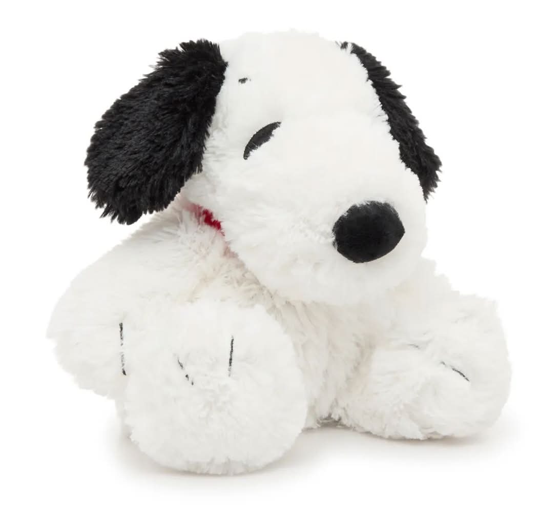 Warmies Snoopy Warming Stuffed Animal (White/Black One Size)