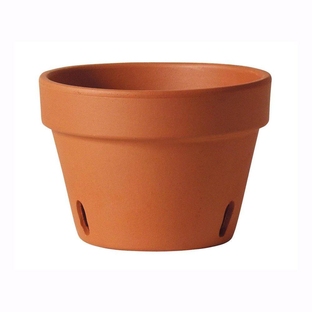 Round 5.91-in W x 4.33-in H Orange Clay Traditional Indoor/Outdoor Planter | TC0612OPT