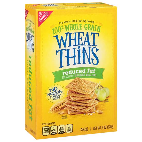 Wheat Thins 100 % Whole Grain Reduced Fat Snacks