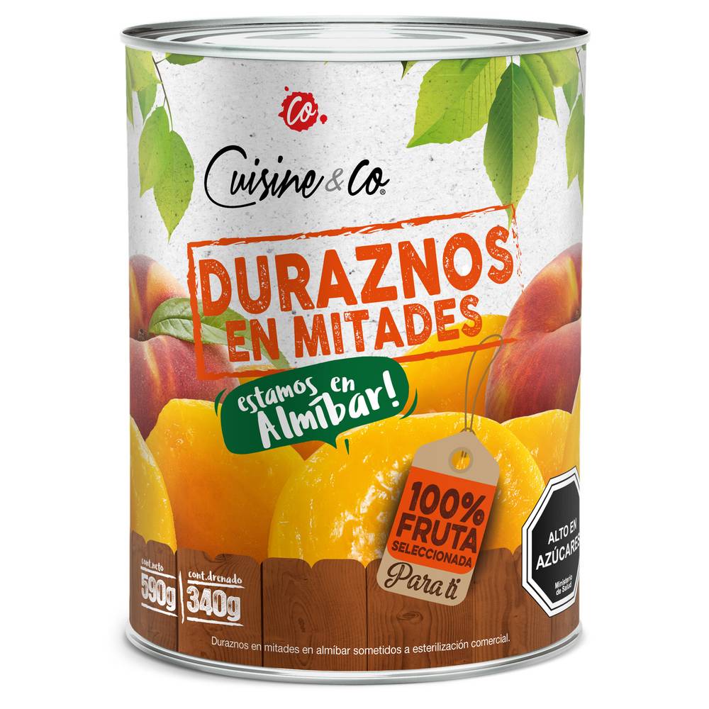 Cuisine & co duraznos mitades (590 g)