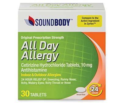 All Day Allergy 10 Mg Tablets, 30-Count