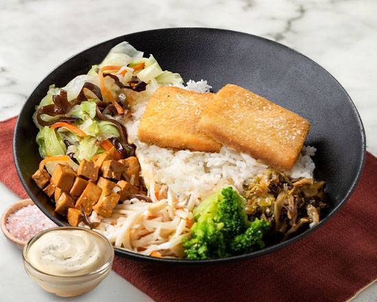 黃金塔塔鱈魚排飯 Cod Fish Chop Rice with Tartar Sauce