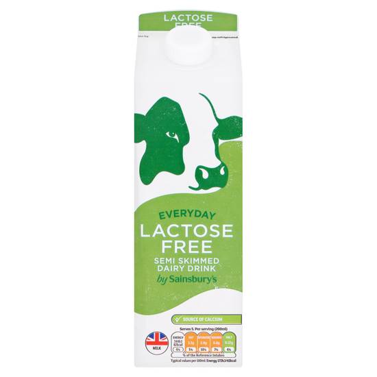 Sainsbury's Everyday Lactose Free Semi Skimmed Dairy Drink 1L