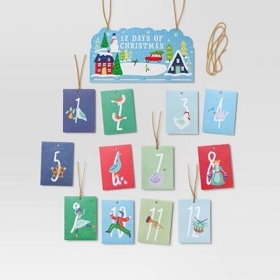 12 Days of Christmas Kid's Activity Paper Countdown Envelope Hanger - Wondershop™