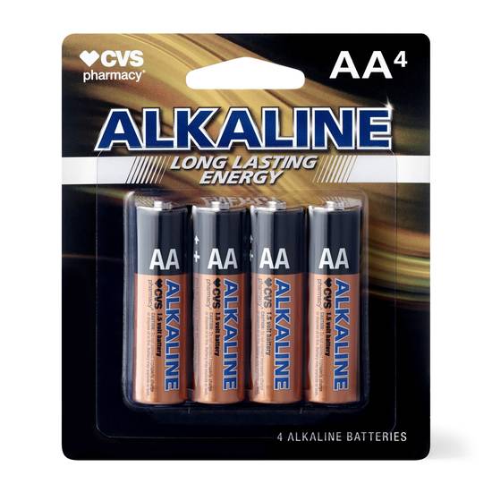 CVS Alkaline Batteries AA, 4 ct