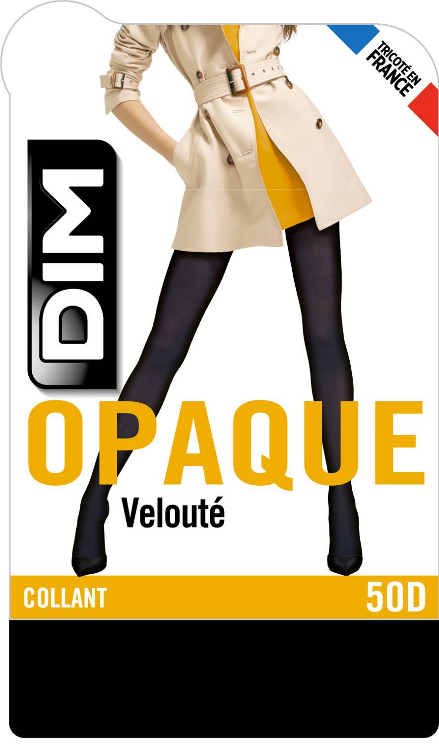 Dim - 1312 Collant opaque velouté noir t3/4, 50d