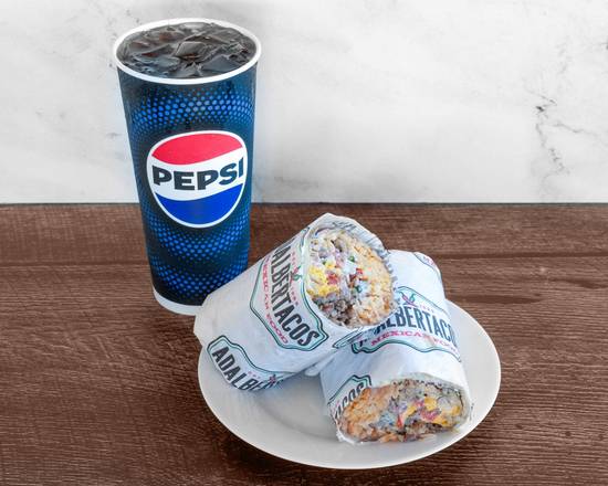 Super Burrito W/ Soda & Side