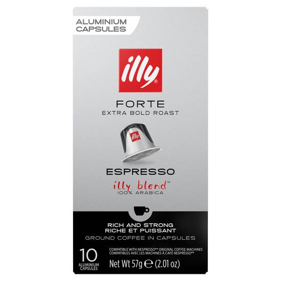 Illy - Café capsules compatibles nespresso espresso forte (10 pièces, 57 g)