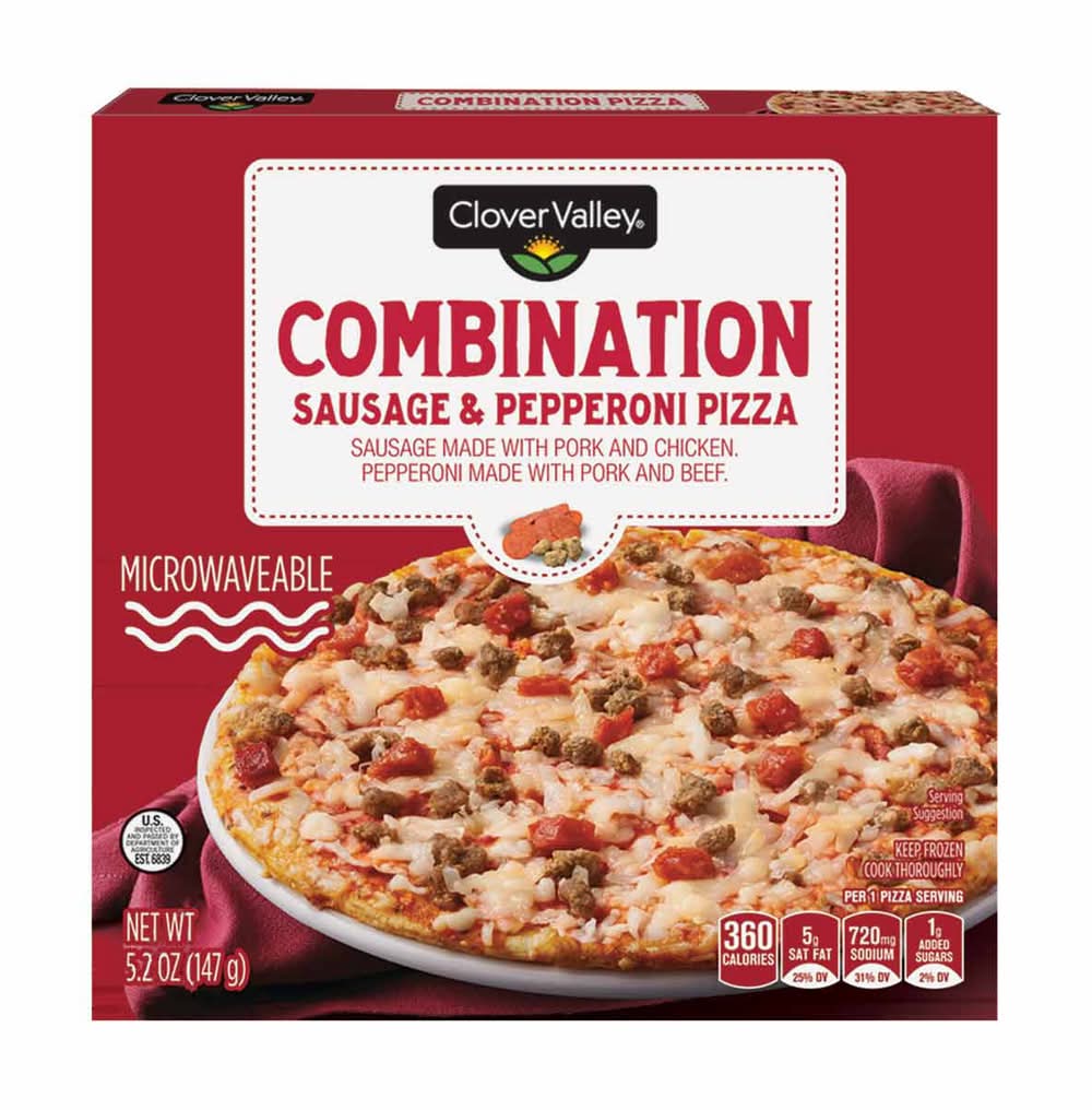 Clover Valley Sausage & Pepperoni Pizza (5.2 oz)