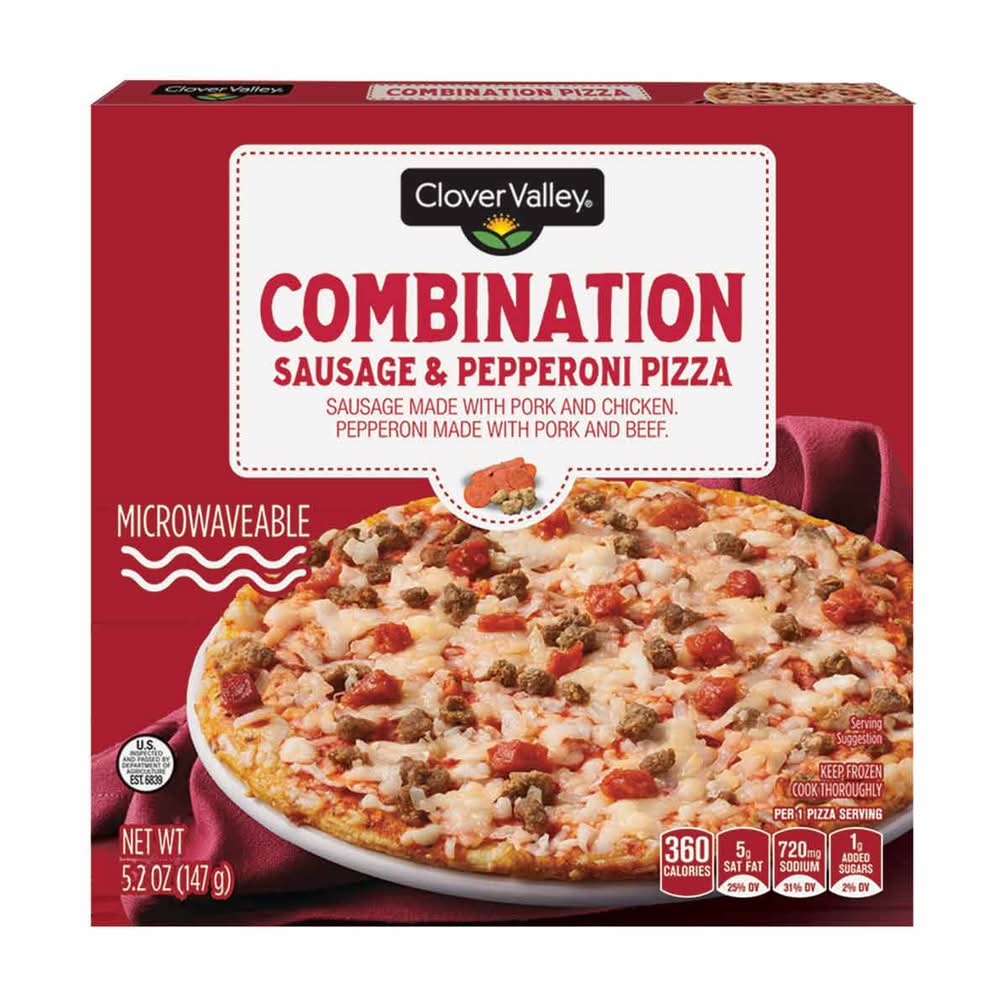 Clover Valley Sausage & Pepperoni Pizza (5.2 oz)