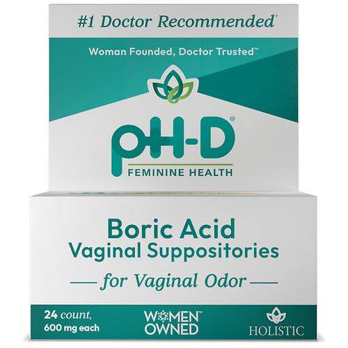 pH-D Boric Acid Vaginal Suppositories - 24.0 ea